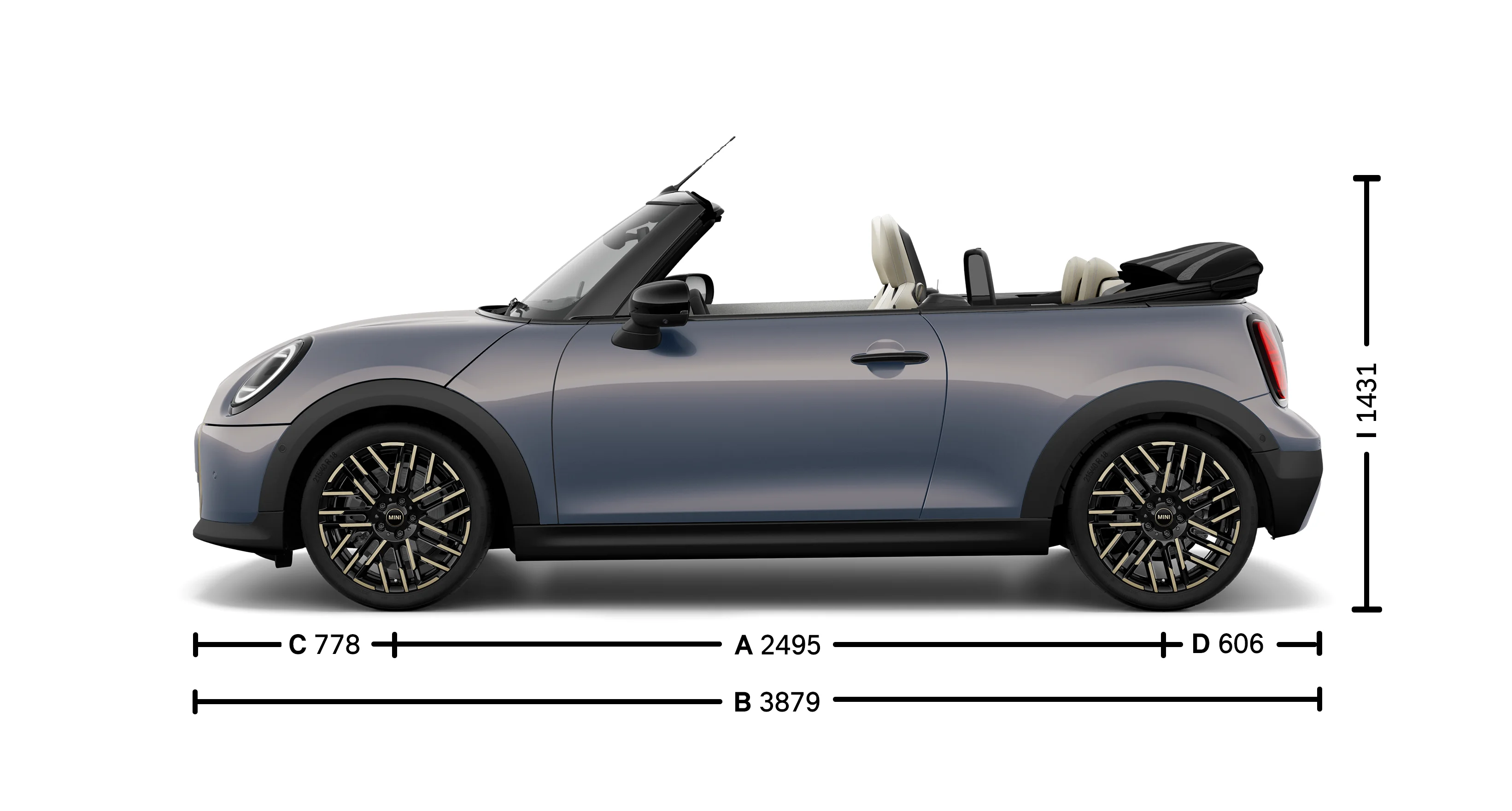 MINI Cooper Convertible - dimensions - intro image